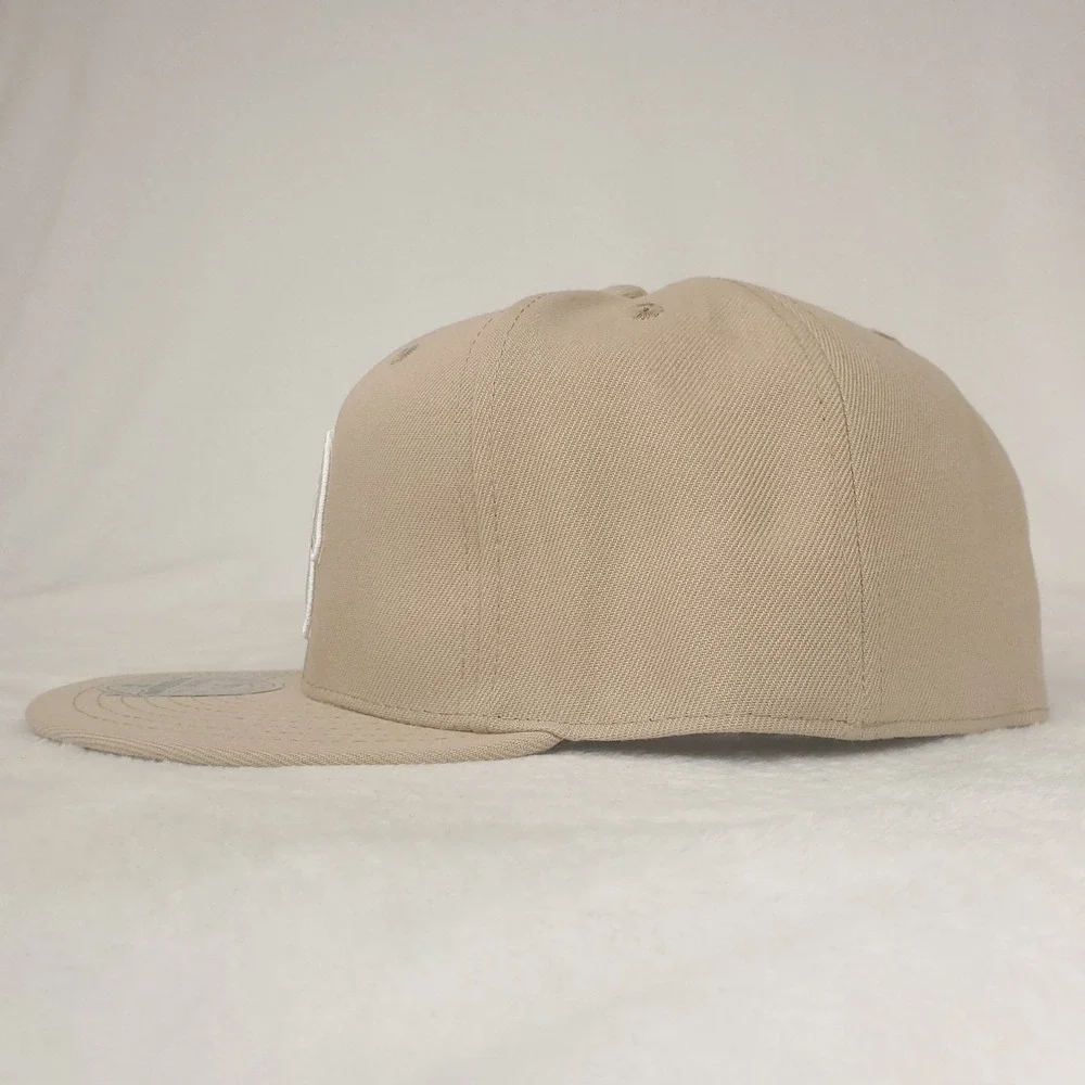 Oakland Athletics Mitchell‎ & Ness MLB Fitted 7 3/4 Flatbill Cap Hat Khaki NWT